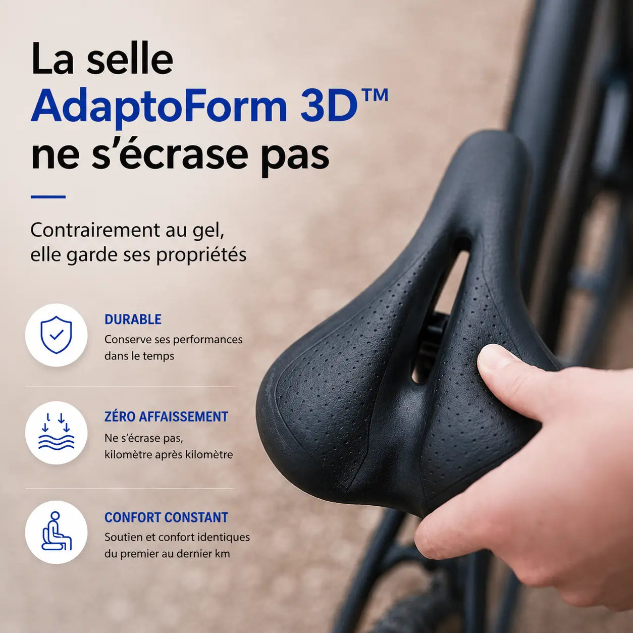 Selle adaptoform 3D - Pour rouler sans douleur